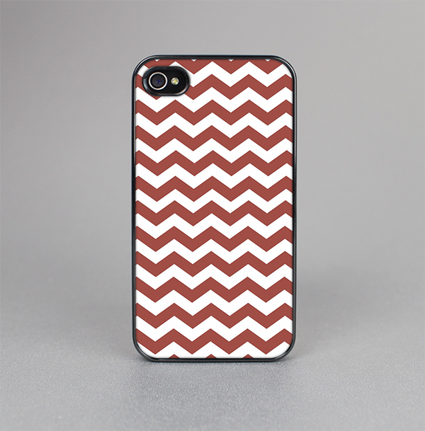 The Maroon & White Chevron Pattern Skin-Sert for the Apple iPhone 4-4s Skin-Sert Case