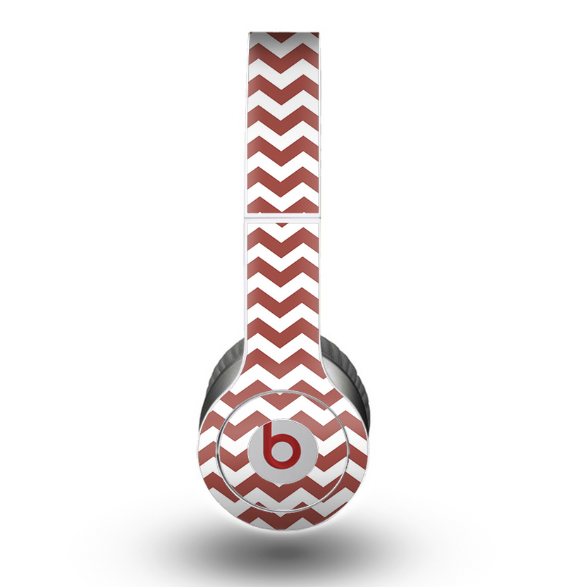 The Maroon & White Chevron Pattern Skin for the Beats by Dre Original Solo-Solo HD Headphones