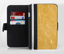The Messy Golden Strands Ink-Fuzed Leather Folding Wallet Credit-Card Case for the Apple iPhone 6/6s, 6/6s Plus, 5/5s and 5c
