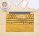 The Messy Golden Strands Skin Kit for the 12" Apple MacBook (A1534)