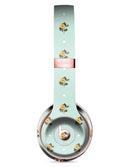 The Micro Daisy and Mint Polka Dot Pattern Full-Body Skin Kit for the Beats by Dre Solo 3 Wireless Headphones