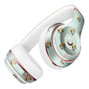 The Micro Daisy and Mint Polka Dot Pattern Full-Body Skin Kit for the Beats by Dre Solo 3 Wireless Headphones