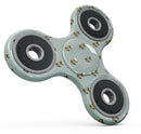 The Micro Daisy and Mint Polka Dot Pattern Full-Body Fidget Spinner Skin-Kit