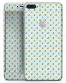 The Micro Daisy and Mint Polka Dot Pattern - Skin-kit for the iPhone 8 or 8 Plus