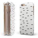 The Micro Mustache Pattern iPhone 6/6s or 6/6s Plus 2-Piece Hybrid INK-Fuzed Case