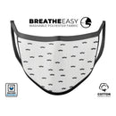 The Micro Mustache Pattern  - Made in USA Mouth Cover Unisex Anti-Dust Cotton Blend Reusable & Washable Face Mask with Adjustable Sizing for Adult or Child