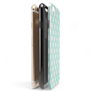 The Mint Green Decorative Pattern iPhone 6/6s or 6/6s Plus 2-Piece Hybrid INK-Fuzed Case