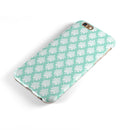 The Mint Green Decorative Pattern iPhone 6/6s or 6/6s Plus 2-Piece Hybrid INK-Fuzed Case