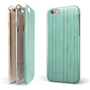 The Mint Green Wood Planks iPhone 6/6s or 6/6s Plus 2-Piece Hybrid INK-Fuzed Case