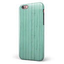 The Mint Green Wood Planks iPhone 6/6s or 6/6s Plus 2-Piece Hybrid INK-Fuzed Case