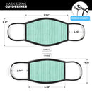 The Mint Green Wood Planks  - Made in USA Mouth Cover Unisex Anti-Dust Cotton Blend Reusable & Washable Face Mask with Adjustable Sizing for Adult or Child