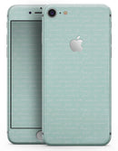 The Mint Happy, Love, Joy Teal Pattern - Skin-kit for the iPhone 8 or 8 Plus