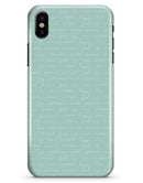 The Mint Happy, Love, Joy Teal Pattern - iPhone X Clipit Case