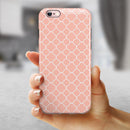 The Mint Pink Morocan Pattern iPhone 6/6s or 6/6s Plus 2-Piece Hybrid INK-Fuzed Case