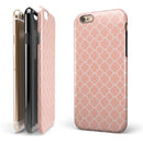 The Mint Pink Morocan Pattern iPhone 6/6s or 6/6s Plus 2-Piece Hybrid INK-Fuzed Case