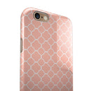 The Mint Pink Morocan Pattern iPhone 6/6s or 6/6s Plus 2-Piece Hybrid INK-Fuzed Case
