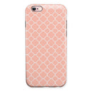 The Mint Pink Morocan Pattern iPhone 6/6s or 6/6s Plus 2-Piece Hybrid INK-Fuzed Case