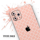 The Mint Pink Morocan Pattern - Protective Skin Wrap & Decal – Compatible with iPhone SE to iPhone 17 Pro Max (All Models)