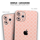 The Mint Pink Morocan Pattern - Protective Skin Wrap & Decal – Compatible with iPhone SE to iPhone 17 Pro Max (All Models)