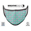The Mint Watermelon Cocktail - Made in USA Mouth Cover Unisex Anti-Dust Cotton Blend Reusable & Washable Face Mask with Adjustable Sizing for Adult or Child