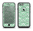 The Mint & White Delicate Pattern Apple iPhone 6/6s LifeProof Fre Case Skin Set