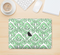 The Mint & White Delicate Pattern Skin Kit for the 12" Apple MacBook (A1534)