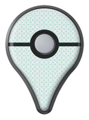The Mint and White Axed Pattern Pokémon GO Plus Vinyl Protective Decal Skin Kit