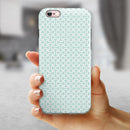 The Mint and White Axed Pattern iPhone 6/6s or 6/6s Plus 2-Piece Hybrid INK-Fuzed Case