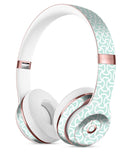The Mint and White Axed Pattern Full-Body Skin Kit for the Beats by Dre Solo 3 Wireless Headphones