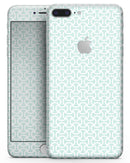 The Mint and White Axed Pattern - Skin-kit for the iPhone 8 or 8 Plus