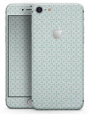 The Mint and White Axed Pattern - Skin-kit for the iPhone 8 or 8 Plus