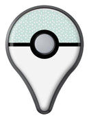 The Mint and White Micro Polka Dots Pokémon GO Plus Vinyl Protective Decal Skin Kit