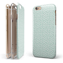 The Mint and White Micro Polka Dots iPhone 6/6s or 6/6s Plus 2-Piece Hybrid INK-Fuzed Case