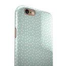 The Mint and White Micro Polka Dots iPhone 6/6s or 6/6s Plus 2-Piece Hybrid INK-Fuzed Case