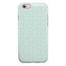 The Mint and White Micro Polka Dots iPhone 6/6s or 6/6s Plus 2-Piece Hybrid INK-Fuzed Case