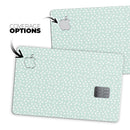 The Mint and White Micro Polka Dots - Premium Protective Decal Skin-Kit for the Apple Credit Card