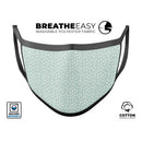 The Mint and White Micro Polka Dots - Made in USA Mouth Cover Unisex Anti-Dust Cotton Blend Reusable & Washable Face Mask with Adjustable Sizing for Adult or Child