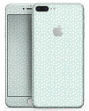 The Mint and White Micro Polka Dots - Skin-kit for the iPhone 8 or 8 Plus