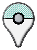 The Mint and White Vertical Stripes Pokémon GO Plus Vinyl Protective Decal Skin Kit