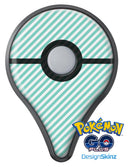 The Mint and White Vertical Stripes Pokémon GO Plus Vinyl Protective Decal Skin Kit