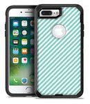 The Mint and White Vertical Stripes - iPhone 7 Plus/8 Plus OtterBox Case & Skin Kits