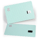 The Mint and White Vertical Stripes - Premium Protective Decal Skin-Kit for the Apple Credit Card