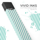 The Mint and White Vertical Stripes - Premium Decal Protective Skin-Wrap Sticker compatible with the Juul Labs vaping device