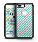 The Mint and White Vertical Stripes - iPhone 7 or 7 Plus Commuter Case Skin Kit