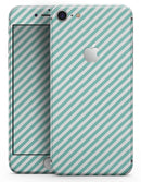 The Mint and White Vertical Stripes - Skin-kit for the iPhone 8 or 8 Plus