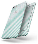 The Mint and White Vertical Stripes - Skin-kit for the iPhone 8 or 8 Plus
