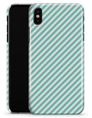 The Mint and White Vertical Stripes - iPhone X Clipit Case