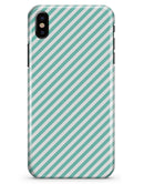 The Mint and White Vertical Stripes - iPhone X Clipit Case