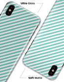 The Mint and White Vertical Stripes - iPhone X Clipit Case