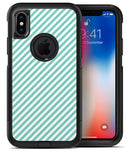 The Mint and White Vertical Stripes - iPhone X OtterBox Case & Skin Kits